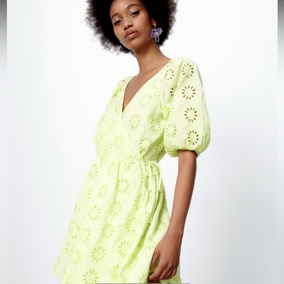 Zara Dresses Zara Openwork Embroidered Dress 223 Boho Cotton Poshmark